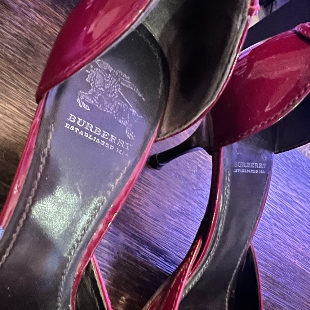Burberry leather shoes burgundy - Picture 4 of 5